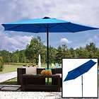   Uv Protective Outdoor Yard Umbrella Crank Tilt Blue Patio Market Beach