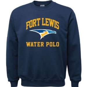   Lewis College Skyhawks Navy Youth Water Polo Arch Crewneck Sweatshirt