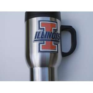  University of Illinois Stainless Steel Travel Mug Sports 