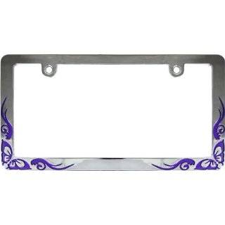 Custom Accessories 92833 Chrome Butterfly Tattoo License Plate Frame