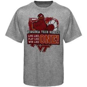   Tech Hokies Ash Live, Play & Win Like One T shirt