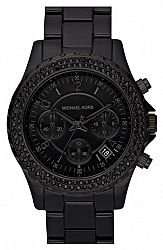   MICHAEL KORS MK5376 Black Resin and Crystals Womens Watch Watches