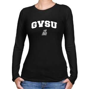 Grand Valley State Lakers Ladies Black Logo Arch Long Sleeve Slim Fit 