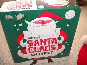 VINTAGE COLLEGEVILLE SANTA CLAUS OUTFIT COSTUME W WIGS  