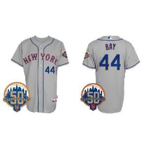 York Mets Authentic MLB Jerseys #44 BAY GREY Cool Base BASEBALL Jersey 