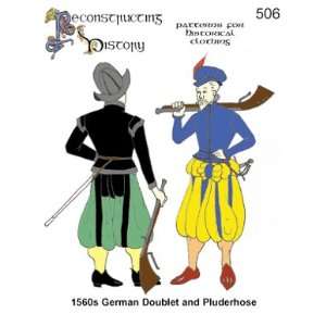    1560s German Doublet and Pluderhose Pattern Arts, Crafts & Sewing