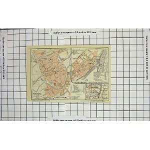    Antique Map Germany Street Plan Stendal Tangermunde