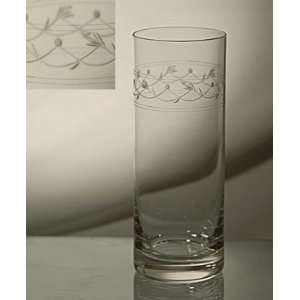 Grehom Crystal Hi Ball Glass (Set of 2)   Creepers; Hand Etched Multi 