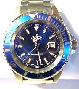 Croton ~ Mens Divers Wristwatch CA301157 Blue ~ EXC  