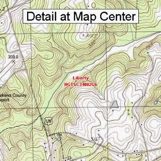  USGS Topographic Quadrangle Map   Liberty, South Carolina 