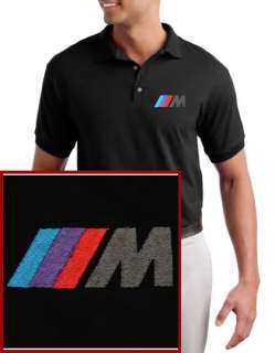 BMW M Power EMBROIDERED Logo Black Polo Shirt NEW  