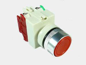 NEW MOMENTARY PUSHBUTTON SWITCH 1NC & 1NO CONTACTS RED 22MM  