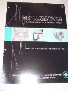Vtg Drillmation Company Catalog~Bore Drilling Machines  