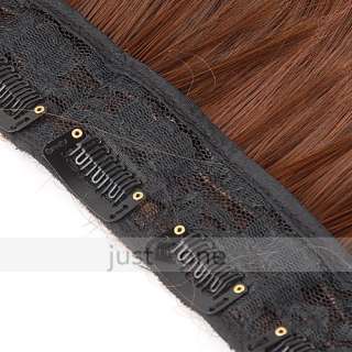   Stylish Long Straight Onepiece Clip in Hair Extensions Hairpiece Wigs