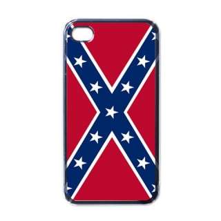 Confederate Flag Black Case for iphone 4 Confederacy  