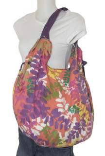 NEW LUCKY BRAND JEANS CANVAS EXTRA LARGE TOTE HOBO FLOWER SHOPPER BAG 