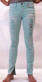 Diesel Zivy 19H Jeans Slim Mint Green Women $220 BNWT  