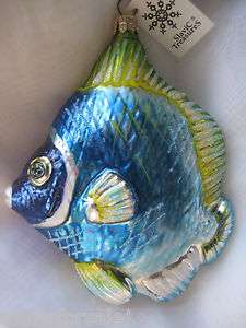 Slavic Treasures BLUE FISH Deep Sea Coral Reef Christmas ornament like 