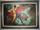 cesar buenaventura oil painting 36 x 24 bullfighting 1967 oil