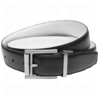   PING MENS REVERSIBLE PERFORATED LEATHER BELT BLACK WHITE SIZE  