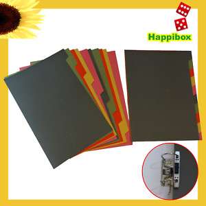 20x A4 Multi Colour Subject Dividers Paper file filing  