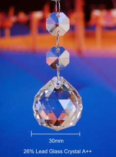 CLEAR CRYSTAL BALL CHANDELIER PRISM PENDANT 30mm  