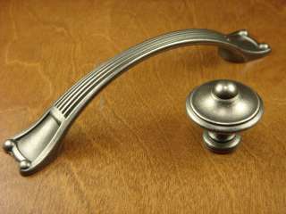 Cabinet Hardware Antique Pewter Rome Pull Handle 3.75  