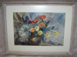 am offering this beautiful Still Life Watercolor Print by Nofer 
