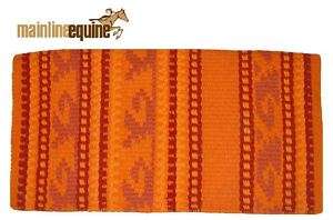 Mayatex Horse Saddle Blanket Wool Del Mar Orange NEW  