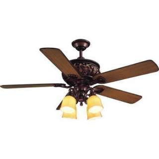    52 In. Ponte Vecchio Weathered Bronze Finish Ceiling Fan 