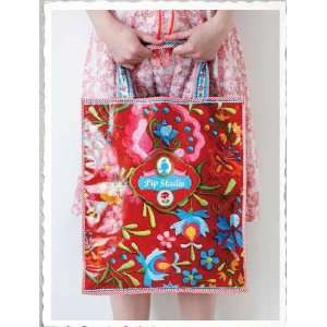 Tasche PiP Studio Shoppingbag Embroidery rot  Küche 