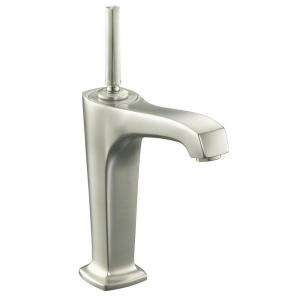   Single Hole 1 Handle Low Arc Bathroom Faucet in Vibrant Brushed Nickel