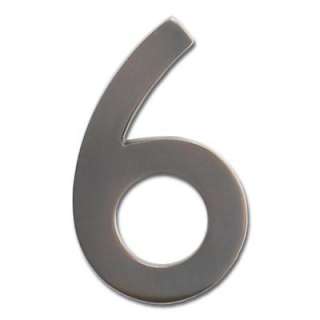   Mailboxes4 in. Cast Brass Dark Aged Copper Floating House Number 6