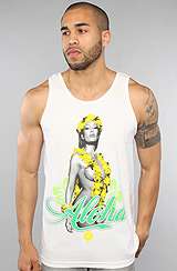 Two In The Shirt) The Aloha Tank in White, Green, & Yellow
