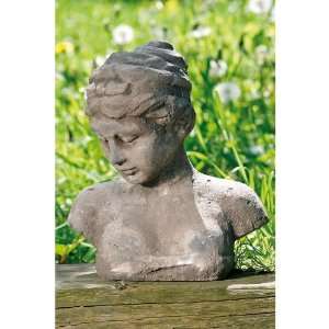Skulptur Frauen   Büste Terrakotta Gartenfigur 30cm  