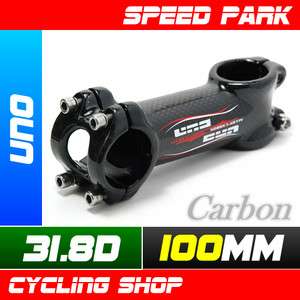 Ultralight UNO Carbon Forged Alloy Stem 31.8 D x 100mm   Black  