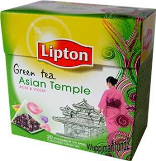 Lipton Tee 20 Beutel Pyramide Asian Temple,Grüner Tee 8722700475750 