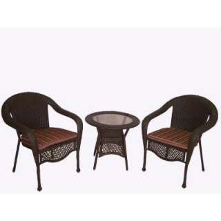 Oakland Living Elite Resin Patio Wicker 3 Piece Set With Cushions 