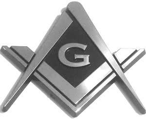 Masonic Square Compass Car Emblem  