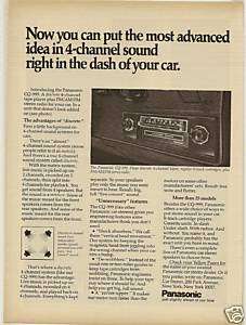 RARE 1975 Pioneer CQ 999 Quad Car Stereo Ad  