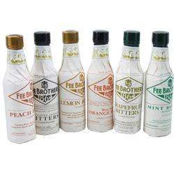 Fee Brothers Bar Cocktail Bitters Set of 6   Mixers  