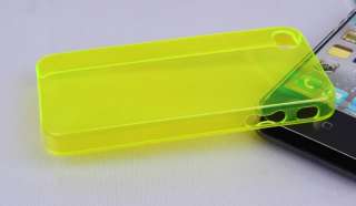 Air Jacket Neon Yellow Case for Apple iPhone 4 4G THIN  