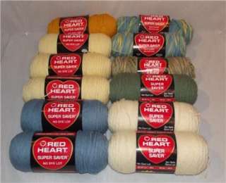 Large Lot Red Heart Super Saver Yarn   100% Acrylic   4 Ply  