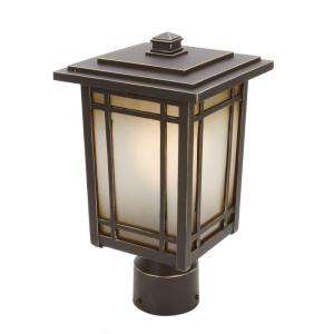 Hampton Bay Mission Hills Post Mount 1 Light Outdoor Oil Rubbed 