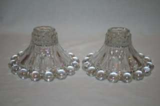 651 Anchor Hocking Boopie Glass Candle Holders Set of 2  