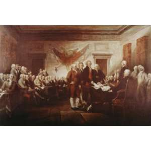 Kunstreproduktion John Trumbull Unabhängigkeitserklärung USA 