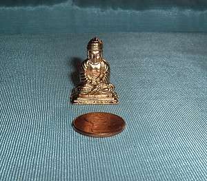 Dollhouse Miniatures Golden Buddha Statute 112 Scale  