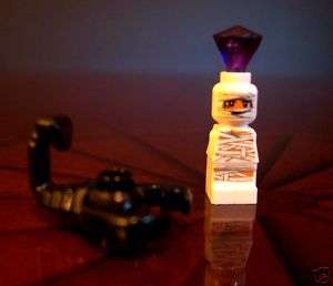 LEGO EGYPTIAN MUMMY MICRO MINIFIG SCORPION PURPLE GEM  