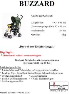 Hoco Kinderwagen  Bis zu  45%   Hoco SPL08 350 00003   Buggy Buzzard 