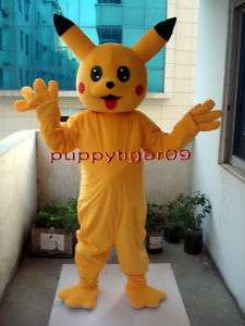 New Pikachu Mascot Costume Fancy Dress For Adult Suit  